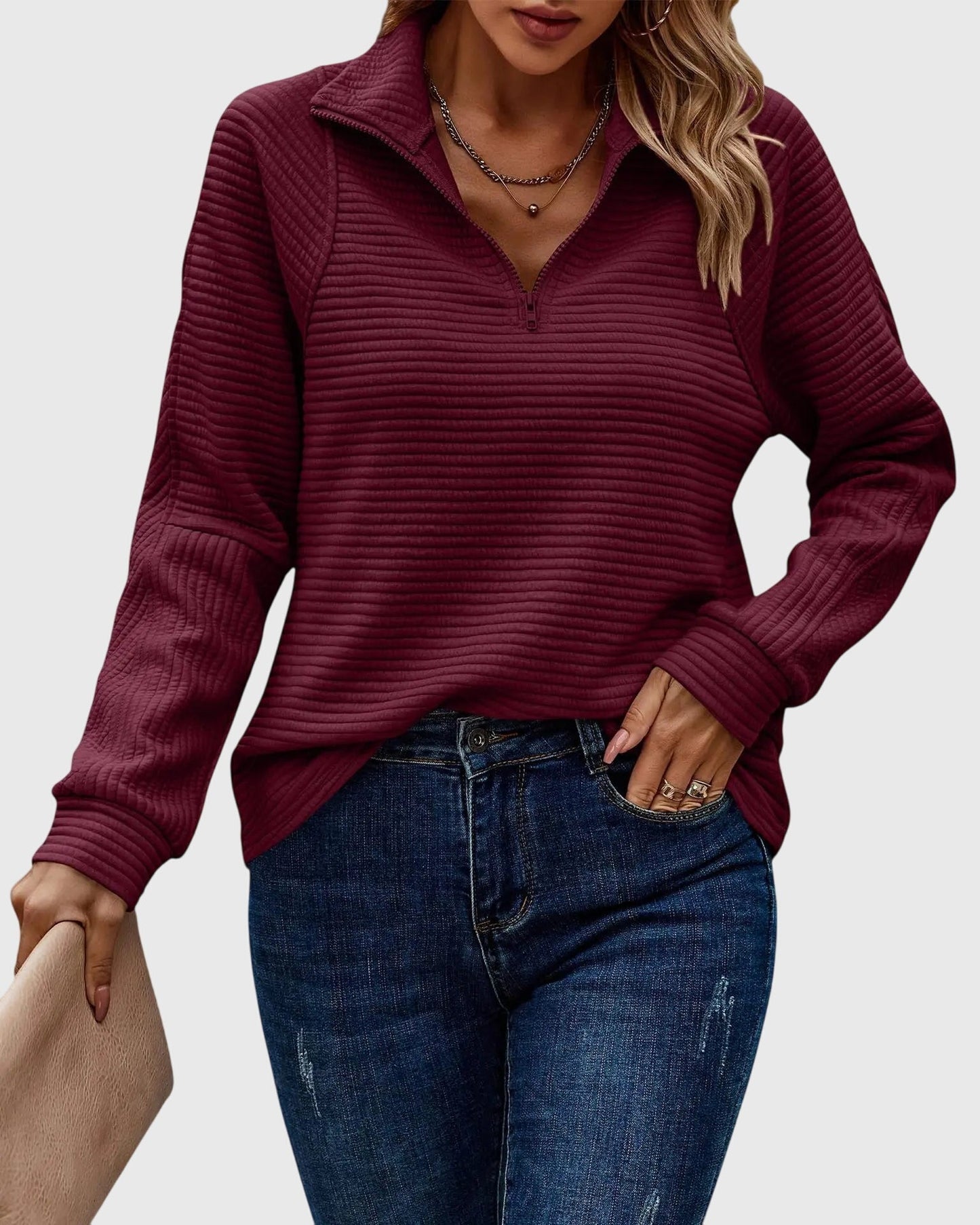 Abigail | Elegant Sweater With Zipper