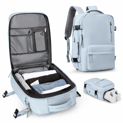 Travel Backpack Carry On Laptop Organizer Shoe Pocket